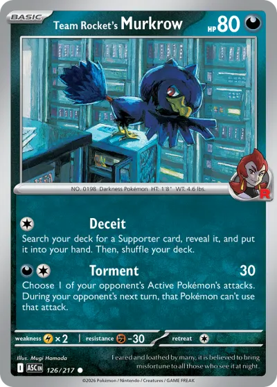 126 Team Rocket's Murkrow Ascended Heroes 2026 126 Team Rocket's Murkrow Ascended Heroes 2026