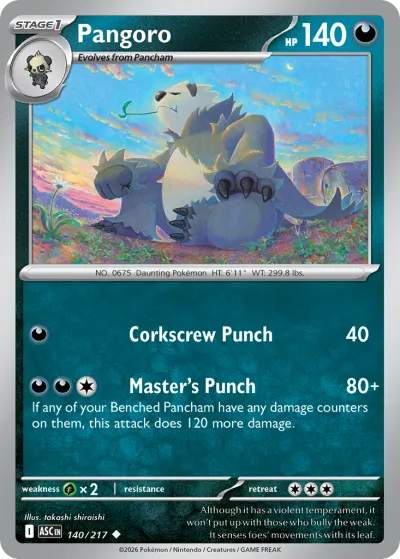140 Pangoro Ascended Heroes 2026 140 Pangoro Ascended Heroes 2026