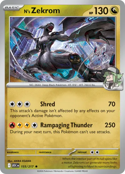 155 N's Zekrom Ascended Heroes 2026 155 N's Zekrom Ascended Heroes 2026