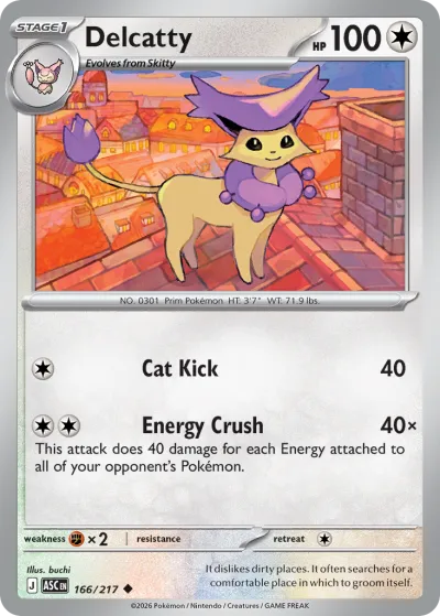 166 Delcatty Ascended Heroes 2026 166 Delcatty Ascended Heroes 2026
