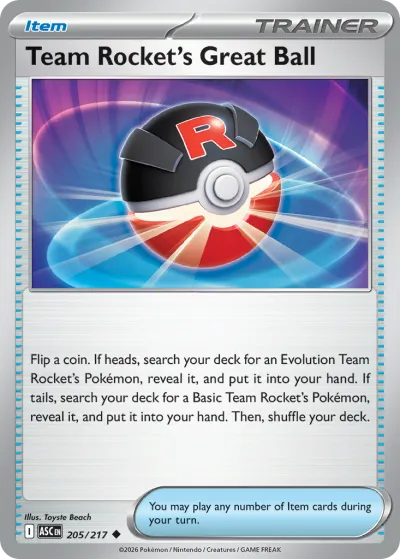 205 Team Rocket's Great Ball Ascended Heroes 2026 205 Team Rocket's Great Ball Ascended Heroes 2026