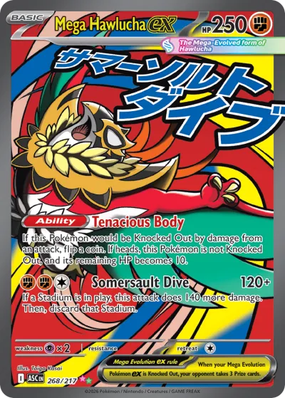 268 Mega Hawlucha ex Ascended Heroes 2026 268 Mega Hawlucha ex Ascended Heroes 2026