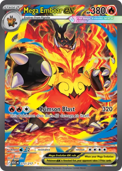 273 Mega Emboar ex Ascended Heroes 2026 273 Mega Emboar ex Ascended Heroes 2026