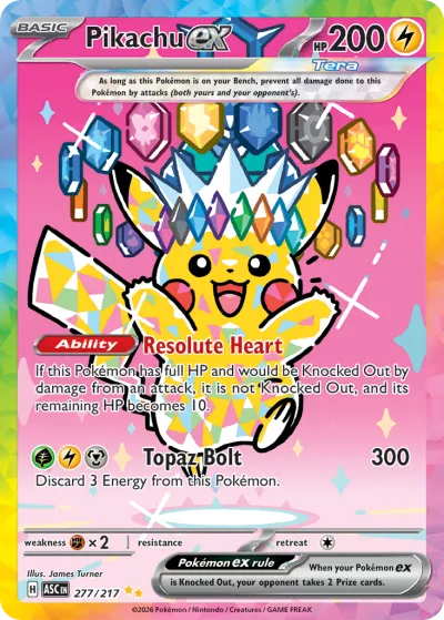 277 Pikachu ex Ascended Heroes 2026 277 Pikachu ex Ascended Heroes 2026