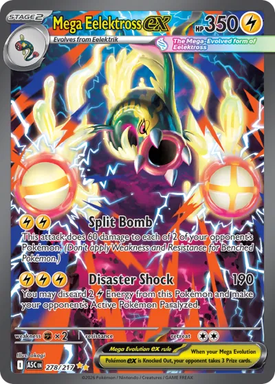 278 Mega Eelektross ex Ascended Heroes 2026 278 Mega Eelektross ex Ascended Heroes 2026