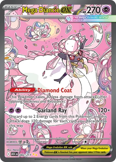 282 Mega Diancie ex Ascended Heroes 2026 282 Mega Diancie ex Ascended Heroes 2026