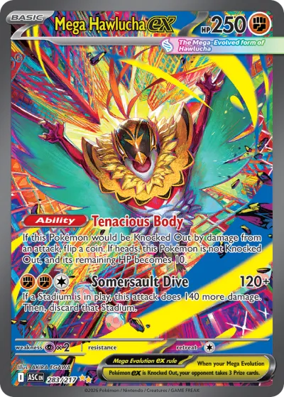 283 Mega Hawlucha ex Ascended Heroes 2026 283 Mega Hawlucha ex Ascended Heroes 2026