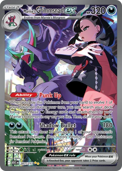 287 Marnie's Grimmsnarl ex Ascended Heroes 2026 287 Marnie's Grimmsnarl ex Ascended Heroes 2026