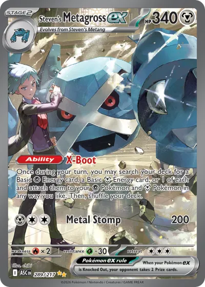 289 Steven's Metagross ex Ascended Heroes 2026 289 Steven's Metagross ex Ascended Heroes 2026