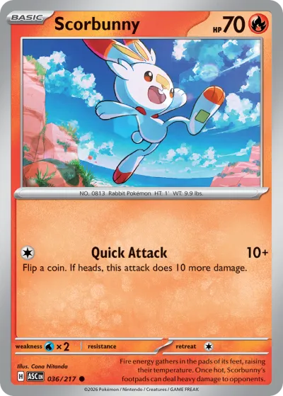 36 Scorbunny Ascended Heroes 2026 36 Scorbunny Ascended Heroes 2026