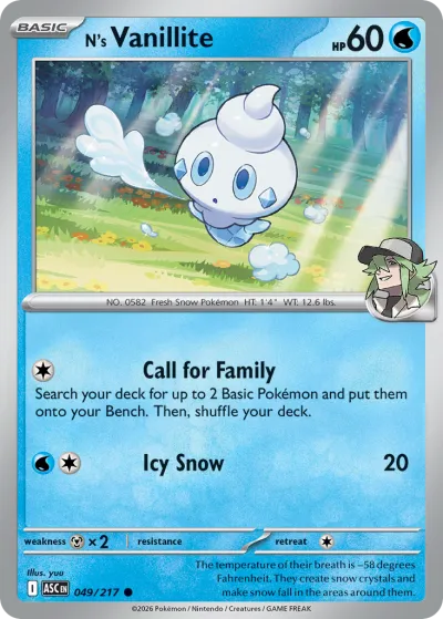 49 N's Vanillite Ascended Heroes 2026 49 N's Vanillite Ascended Heroes 2026
