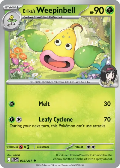 5 Erika's Weepinbell Ascended Heroes 2026