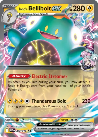 70 Iono's Bellibolt ex Ascended Heroes 2026 70 Iono's Bellibolt ex Ascended Heroes 2026