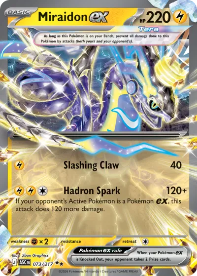 73 Miraidon ex Ascended Heroes 2026 73 Miraidon ex Ascended Heroes 2026