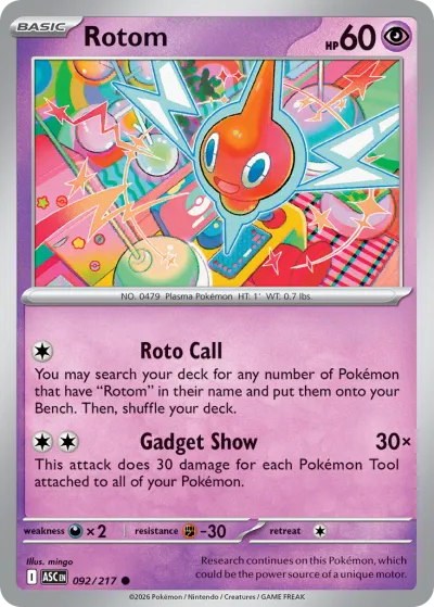 92 Rotom Ascended Heroes 2026 92 Rotom Ascended Heroes 2026