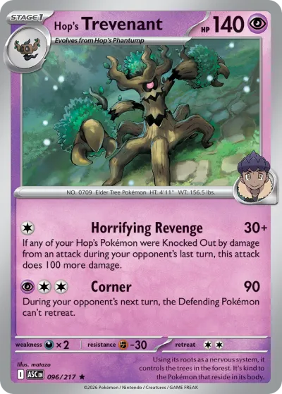 96 Hop's Trevenant Ascended Heroes 2026 96 Hop's Trevenant Ascended Heroes 2026