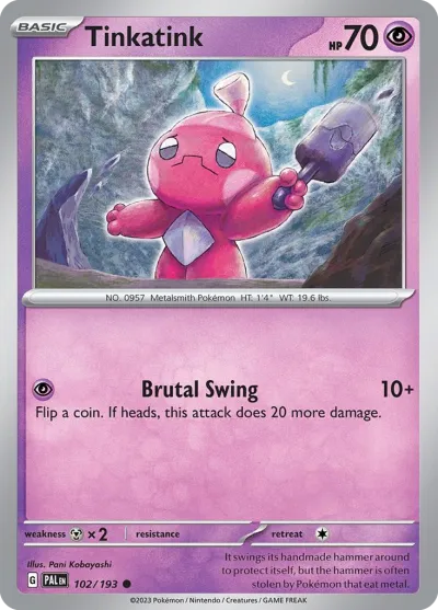 102 Tinkatink Paldea Evolved 2023 102 Tinkatink Paldea Evolved 2023
