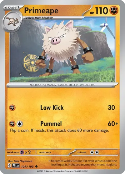 107 Primeape Paldea Evolved 2023 107 Primeape Paldea Evolved 2023