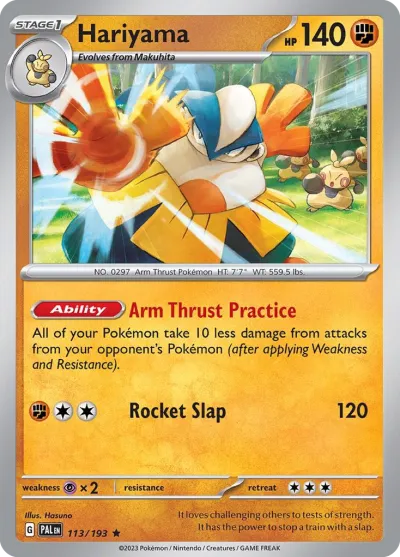 113 Hariyama Paldea Evolved 2023 113 Hariyama Paldea Evolved 2023
