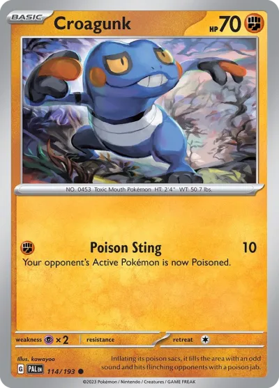 114 Croagunk Paldea Evolved 2023 114 Croagunk Paldea Evolved 2023