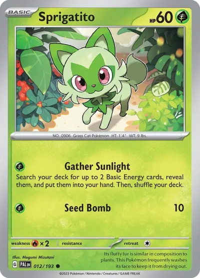 12 Sprigatito Paldea Evolved 2023
