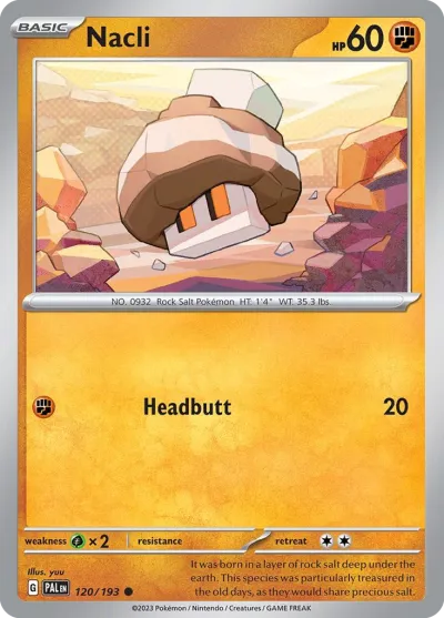 120 Nacli Paldea Evolved 2023 120 Nacli Paldea Evolved 2023