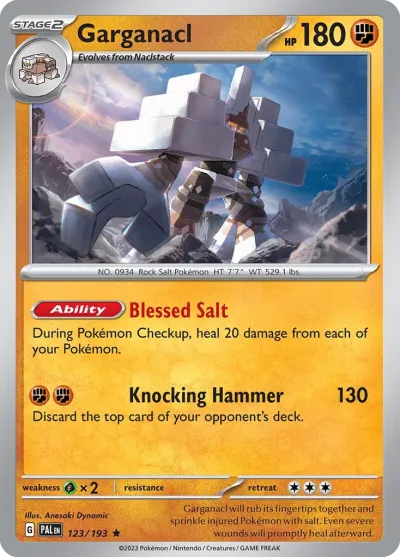 123 Garganacl Paldea Evolved 2023 123 Garganacl Paldea Evolved 2023