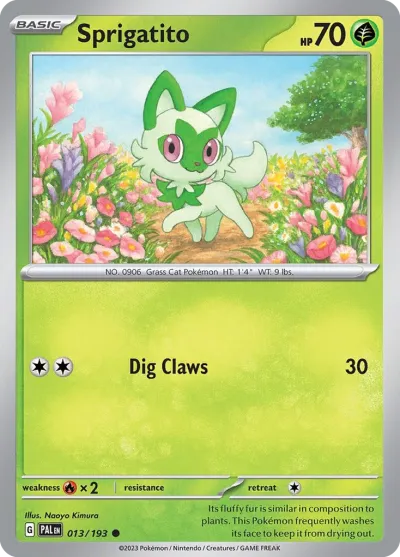 13 Sprigatito Paldea Evolved 2023