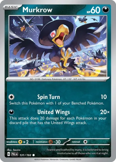 131 Murkrow Paldea Evolved 2023 131 Murkrow Paldea Evolved 2023