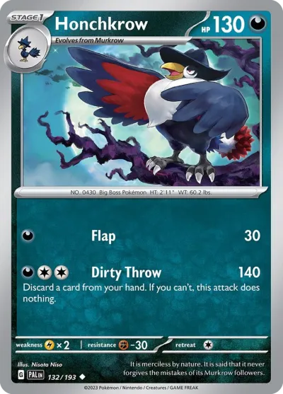 132 Honchkrow Paldea Evolved 2023 132 Honchkrow Paldea Evolved 2023