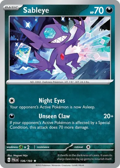 136 Sableye Paldea Evolved 2023 136 Sableye Paldea Evolved 2023