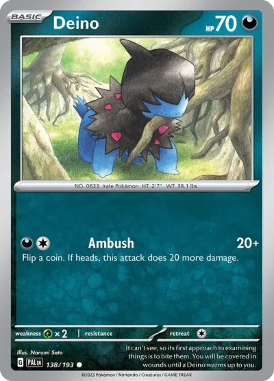 138 Deino Paldea Evolved 2023 138 Deino Paldea Evolved 2023