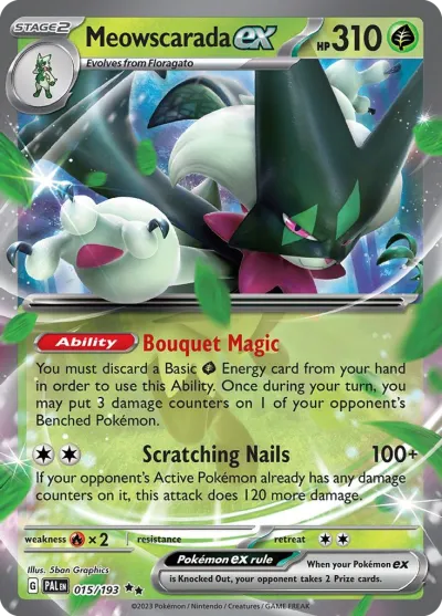 15 Meowscarada ex Paldea Evolved 2023
