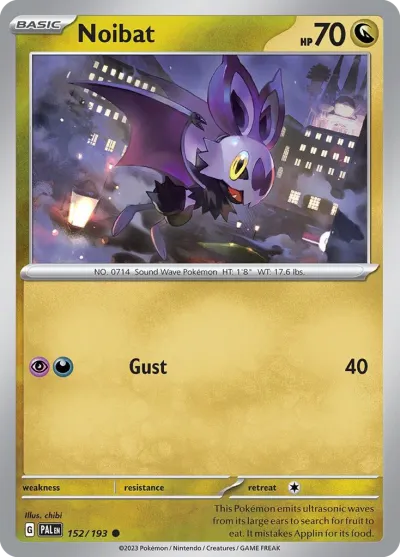 152 Noibat Paldea Evolved 2023 152 Noibat Paldea Evolved 2023