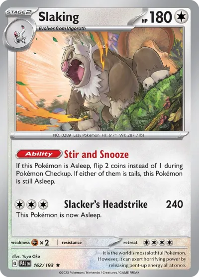 162 Slaking Paldea Evolved 2023 162 Slaking Paldea Evolved 2023