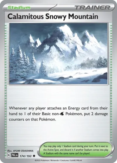 174 Calamitous Snowy Mountain Paldea Evolved 2023 174 Calamitous Snowy Mountain Paldea Evolved 2023