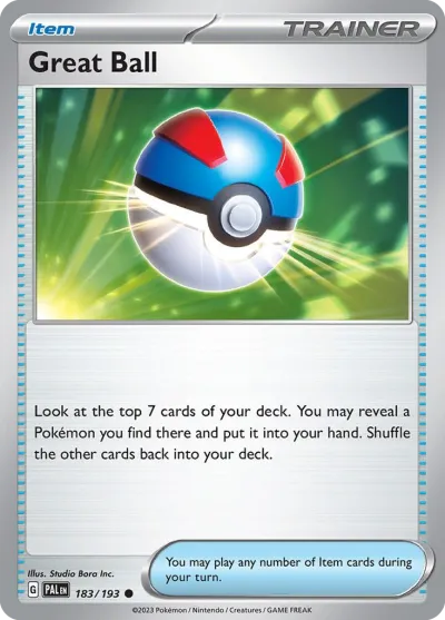 183 Great Ball Paldea Evolved 2023 183 Great Ball Paldea Evolved 2023