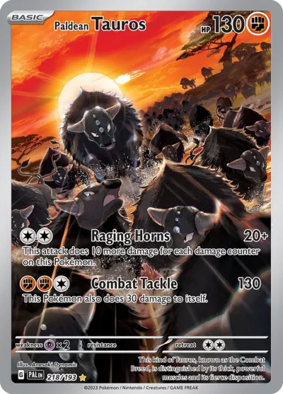 218 Paldean Tauros Paldea Evolved 2023 218 Paldean Tauros Paldea Evolved 2023