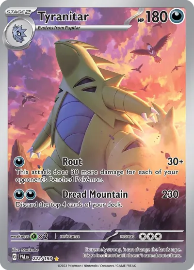 222 Tyranitar Paldea Evolved 2023 222 Tyranitar Paldea Evolved 2023