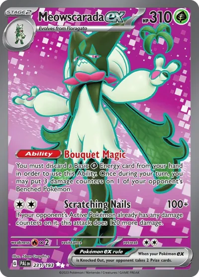 231 Meowscarada ex Paldea Evolved 2023 231 Meowscarada ex Paldea Evolved 2023