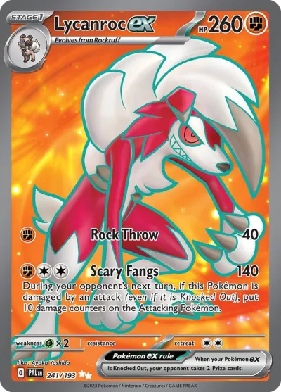 241 Lycanroc ex Paldea Evolved 2023 241 Lycanroc ex Paldea Evolved 2023