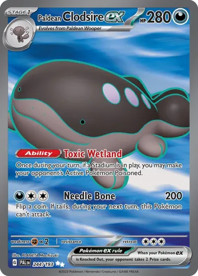 244 Paldean Clodsire ex Paldea Evolved 2023 244 Paldean Clodsire ex Paldea Evolved 2023