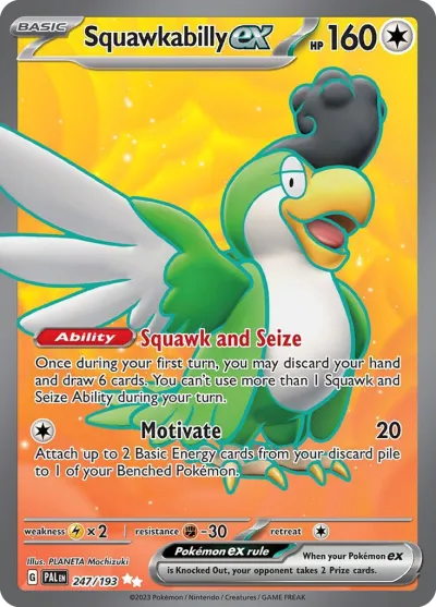 247 Squawkabilly ex Paldea Evolved 2023 247 Squawkabilly ex Paldea Evolved 2023