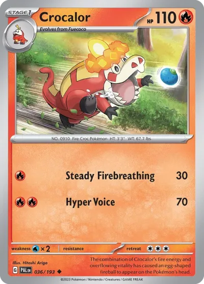 36 Crocalor Paldea Evolved 2023 36 Crocalor Paldea Evolved 2023