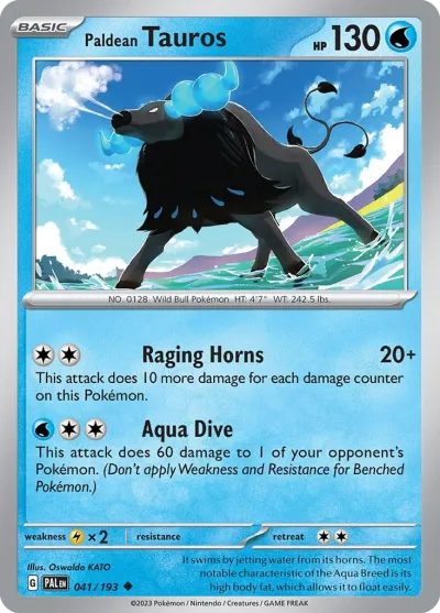 41 Paldean Tauros Paldea Evolved 2023 41 Paldean Tauros Paldea Evolved 2023