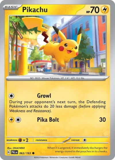 62 Pikachu Paldea Evolved 2023 62 Pikachu Paldea Evolved 2023