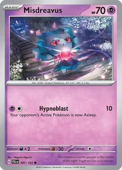 87 Misdreavus Paldea Evolved 2023 87 Misdreavus Paldea Evolved 2023