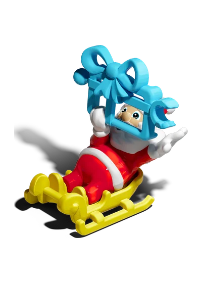 VD259A Weihnachtsmann auf dem Schlitten Kinder Überraschung Weihnachten 2025