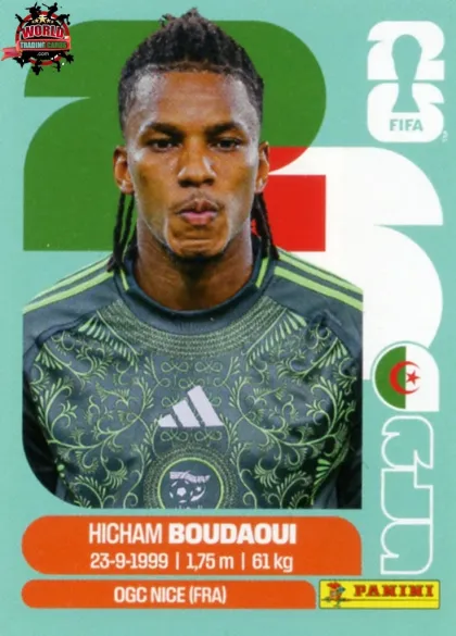 ALG10 Hicham Boudaoui Panini World Cup 2026 2026 ALG10 Hicham Boudaoui Panini World Cup 2026 2026
