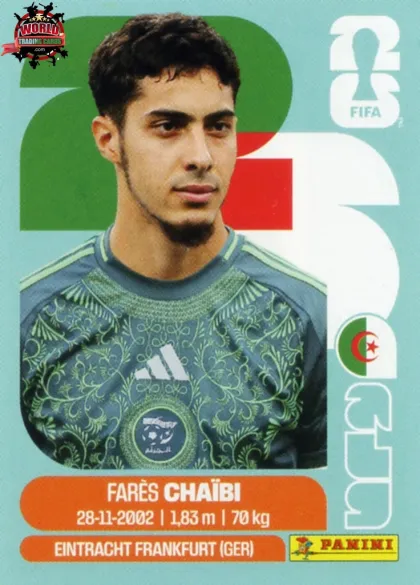 ALG14 Farés Chaibi Panini World Cup 2026 2026 ALG14 Farés Chaibi Panini World Cup 2026 2026